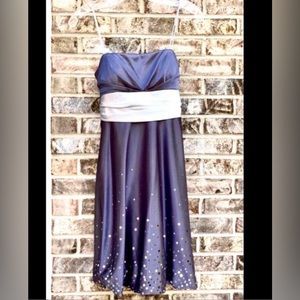 90s/Y2K Grey Prom Homecoming Sparkle Bubble Dress